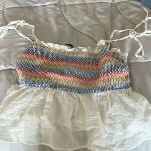 Zara flowey crop top, size small USA.